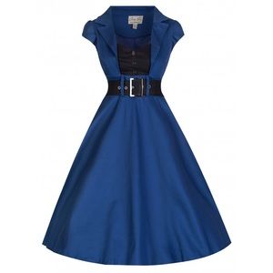 Lindy Bop Geneva Dress in Blue, size XS